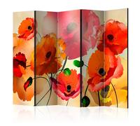 Paris prix Paravent floral 5 volets - Multicolore