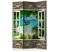 Paris prix Paravent tropical 3 volets - Multicolore