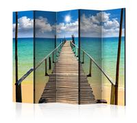 Paris prix Paravent tropical 5 volets - Multicolore