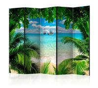 Paris prix Paravent tropical 5 volets - Multicolore