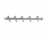 HAKU patère Murale chromé, Blanc, métal - Dim.: L 60 cm x H 10 cm x P 10 cm, Style: Modern