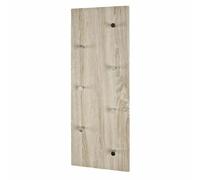 HAKU Garderobe murale chêne clair métal chromé L80×H30×P6 cm Style moderne