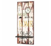 HAKU Tableau pense-bête motif vintage – MDF & métal – L40×H100×P14 cm – Style industriel