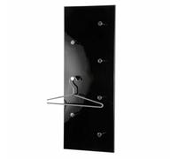 HAKU garderobe Murale chromé, Noir, MDF, métal - Dim.: L 80 cm x H 30 cm x P 6 cm, Style: Modern