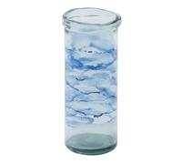 Paris prix Photophore Cylindre Verre Vague - D15 x H36 cm - Bleu