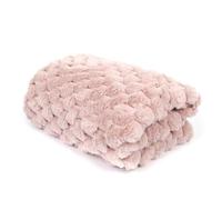 Paris Prix Plaid Imitation Fourrure Uni Opulence 120x150cm Rose