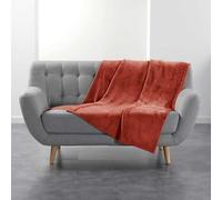 Paris Prix Plaid Uni en Flanelle Flanou 125x150cm Terracotta