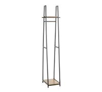 HAKU armoire debout chêne, noir, MDF, métal - Dim.: L 38 cm x H 166 cm x P 40 cm, Style: Modern