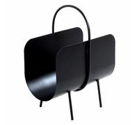HAKU Corbeille à journaux – métal noir – L 37 x H 47 x P 22 cm – Style moderne