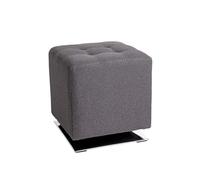 Paris Prix Pouf Capitonné Carré Beto 43cm Anthracite