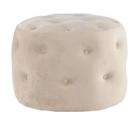 Paris prix Pouf capitonné velours - Beige