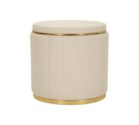 Paris Prix Pouf Coffre Design London 46cm Beige