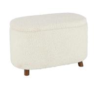 Paris prix Pouf-coffre ovale - Blanc