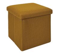 Paris prix Pouf coffre pliable tissu - Jaune
