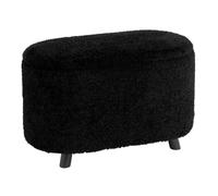 Paris prix Pouf-coffre teddy - Noir