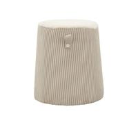 Paris Prix Pouf Cône en Tissu Côtelé Dublino 45cm Blanc
