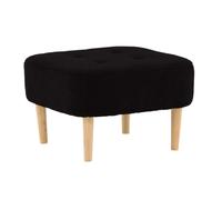 Paris prix Pouf déco tissu Salina - noir