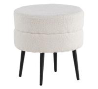 Paris prix Pouf design bouclette - Blanc