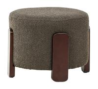 Paris prix Pouf design tissu bouclette - Gris foncé