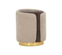 Paris Prix Pouf Design Velia 50cm Marron