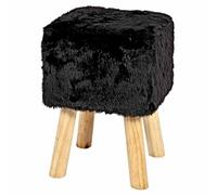Paris prix Pouf fourrure Josie - Noir