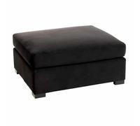 Paris prix Pouf rectangulaire velours - Noir