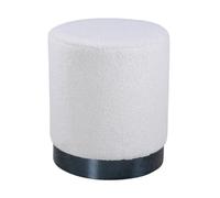 Paris prix Pouf rond bou enji - Blanc et noir