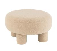 Paris prix Pouf rond bouclette - Beige