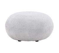 Paris prix Pouf rond bouclette - Gris clair