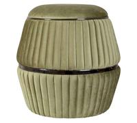 Paris prix Pouf rond design Doric - Vert & gris