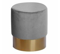 Paris prix Pouf rond en velours - Gris