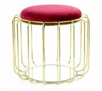 Paris prix Pouf rond en velours - Rouge
