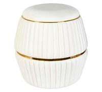 Paris prix Pouf rond moderne - Ivoire