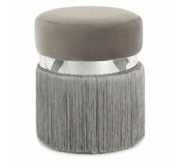 Paris prix Pouf rond tissu - Gris