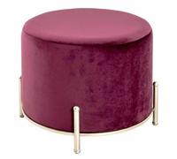 Paris prix Pouf rond velours Cathy - Rouge