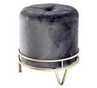 Paris prix pouf rond velours - gris
