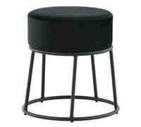 Paris prix Pouf rond velours - Noir
