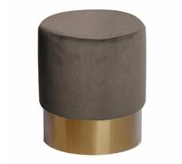 Paris prix Pouf rond velours - Taupe