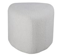 Paris prix Pouf tissu bouclette design - Blanc