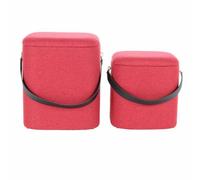 Paris prix Poufs coffres lot de 2 - Rouge
