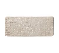 Douceur d'Intérieur – Tapis de bain Ricochet – Microfibre unie relief – Taupe – 50 x 120 cm