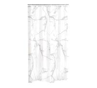 Paris Prix Rideau de Douche Imprimé Effet Marbre 180x200cm Blanc