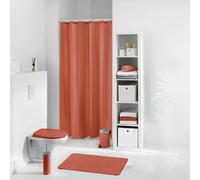 Paris Prix - Rideau de Douche Quartz - 180x200 cm - Terracotta