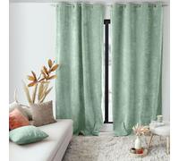 Paris Prix Rideau Thermique Occultant Velvet 140x260cm Vert Céladon