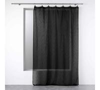 Paris Prix Rideau Voilage à Anneaux Linka 140x240cm Noir