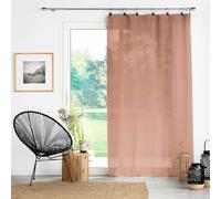 Paris Prix Rideau Voilage à Anneaux Linka 140x240cm Rose Blush