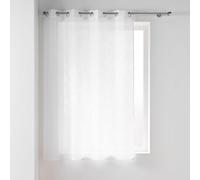 Paris Prix Rideau Voilage à Œillets Haltona 140x180cm Blanc