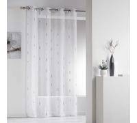 Paris Prix Rideau Voilage Chenilla 140x260cm Gris