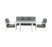 Paris prix salon de jardin Barcelona - Blanc & gris foncé