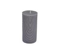 Bougie Pilier Déco Embossée Santan 14cm Gris